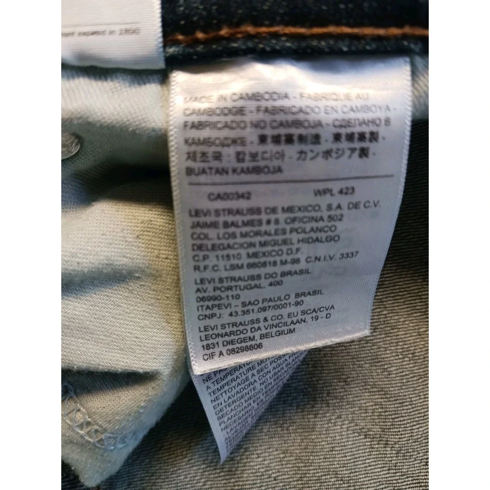 Levis 559 Jeans Relaxed Straight Dark Sand Wash Blue Denim Men's Size 38x30